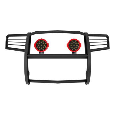 Black Horse Off Road - Black Horse 17A080202MA-PLR Black Grille Guard w/LED for 11-21 Jeep G Cherokee