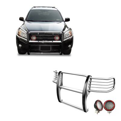 Black Horse Off Road - Black Horse 17A093902MSS-PLFR SS Grille Guard w/LED for 06-18 Toyota RAV4