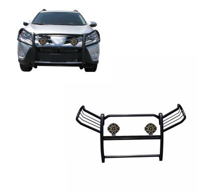 Black Horse Off Road - Black Horse 17A093902MA-PLB Black Grille Guard w/LED for 06-18 Toyota RAV4