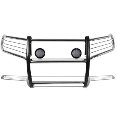 Black Horse Off Road - Black Horse 17A096402MSS-PLFB SS Grille Guard w/LED for 16-23 Toyota Tacoma