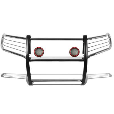 Black Horse Off Road - Black Horse 17A096402MSS-PLFR SS Grille Guard w/LED for 16-23 Toyota Tacoma