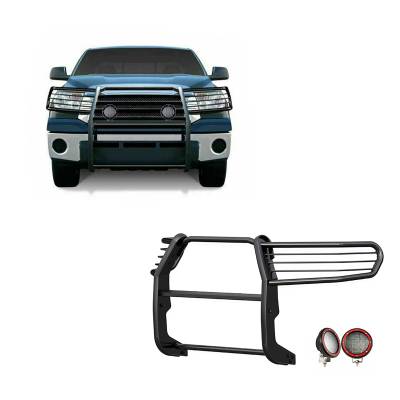 Black Horse Off Road - Black Horse 17A098900MA-PLFR Black Grille Guard w/LED for Toyota Sequoia/Tundra