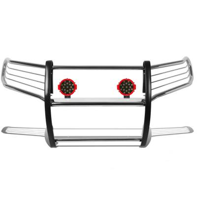 Black Horse Off Road - Black Horse 17A096402MSS-PLR SS Grille Guard w/LED for 16-23 Toyota Tacoma