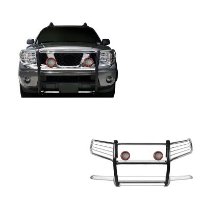 Black Horse Off Road - Black Horse 17A110200MSS-PLFR SS Grille Guard w/LED for Frontier/Pathfinder