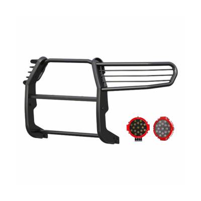 Black Horse Off Road - Black Horse 17A098900MA-PLR Black Grille Guard w/LED for Sequoia/Tundra