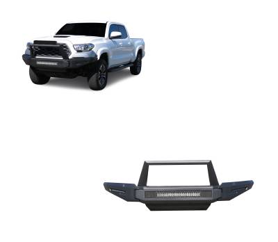 Black Horse Off Road - Black Horse AFB-TA21-K1 Armour-II Bumper Only for 16-23 Toyota Tacoma