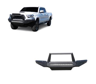 Black Horse Off Road - Black Horse AFB-TA21-K2 Armour-II Bumper w/o Light for 16-23 Toyota Tacoma