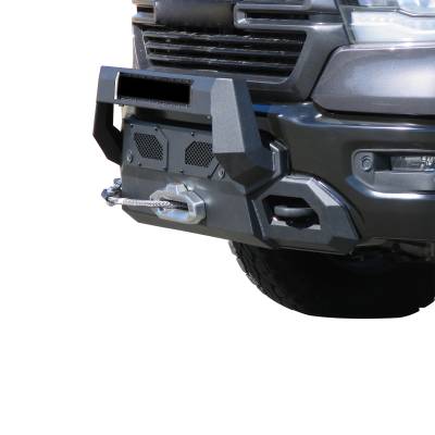 Black Horse Off Road - Black Horse AR3HD30NL Armour-3 HD Black Winch Bumper for 19-24 RAM 1500