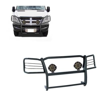 Black Horse Off Road - Black Horse 17D502MA-PLB Black Grille Guard w/LED for Sprinter