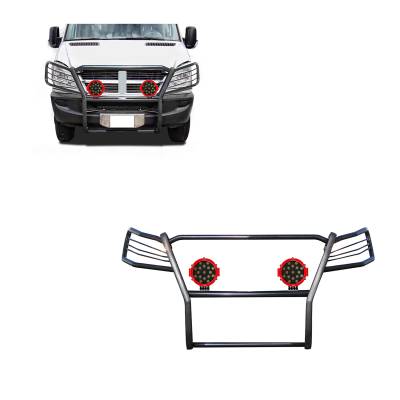 Black Horse Off Road - Black Horse 17D502MA-PLR Black Grille Guard w/LED for Sprinter