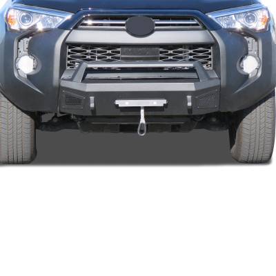 Black Horse Off Road - Black Horse AR3HD60NL Armour-3 HD Black Winch Bumper for 14-24 Toyota 4Runner