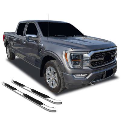 Black Horse Off Road - Black Horse 9BFR705SS SS 3" Side Steps for 15-24 Ford F150/F250/F350/F450/F550