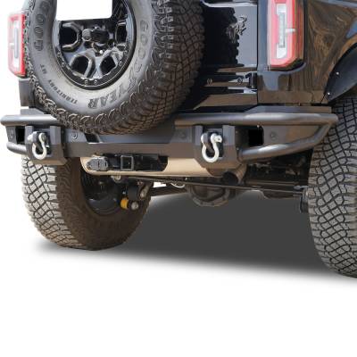 Black Horse Off Road - Black Horse ARB-FB22T Amour Tubular Black Rear Bumper for 21-25 Ford Bronco