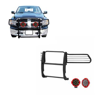 Black Horse Off Road - Black Horse 17DG109MA-PLR Black Grille Guard w/LED for RAM 1500/Classic