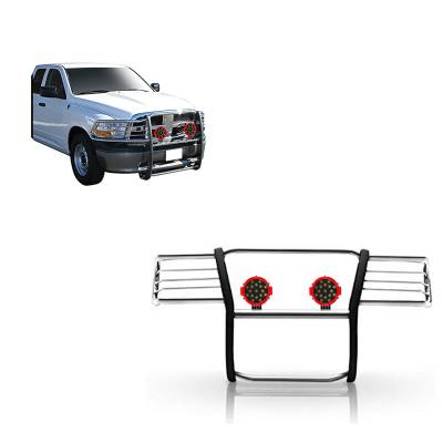 Black Horse Off Road - Black Horse 17DG109MSS-PLR SS Grille Guard w/LED for RAM 1500/Classic