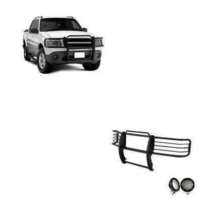 Black Horse Off Road - Black Horse 17FJ24MA-PLFB Black Grille Guard w/LED for Explorer Sport/Trac