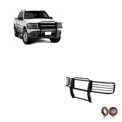 Black Horse Off Road - Black Horse 17FJ24MA-PLFR Black Grille Guard w/LED for Explorer Sport Trac