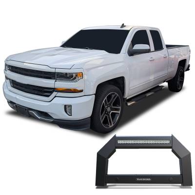 Black Horse Off Road - Black Horse AB-GM11 Armour Black Bull Bar for 19-25 Sierra/Silverado 1500