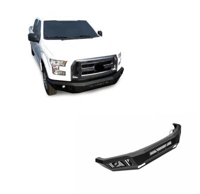 Black Horse Off Road - Black Horse AFB-F115-18-KIT Armour Heavy Duty Front Bumper for 18-20 Ford F150