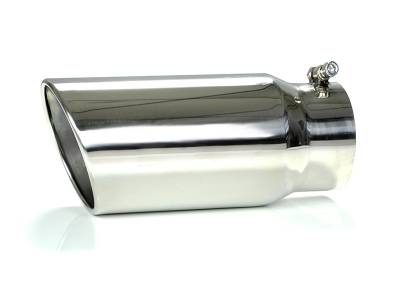 Black Horse Off Road - Black Horse MT-SC05-SS Muffler Tip-Stainless Steel-Universal