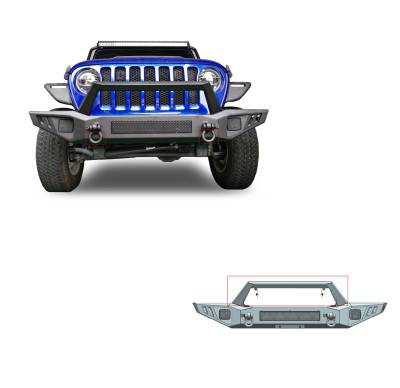 Black Horse Off Road - Black Horse AFB-WR20 Armour HD Front Bumper 20-25 Jeep Gladiator/Wrangler