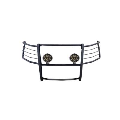 Black Horse Off Road - Black Horse 17GT29MA-PLB Black Grille Guard w/LED for Silverado 1500/LTD