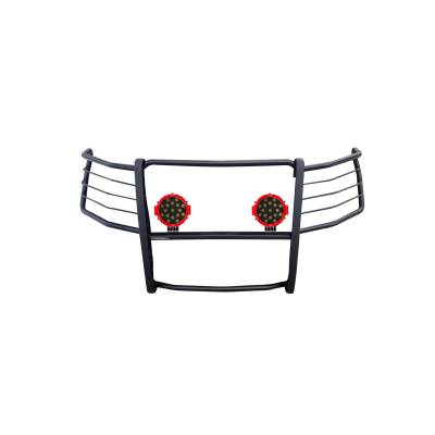 Black Horse Off Road - Black Horse 17GT29MA-PLR Black Grille Guard w/LED for Silverado 1500/LTD
