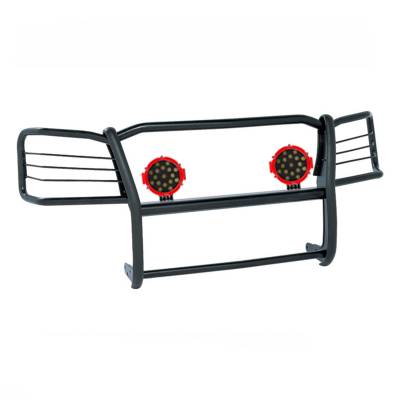 Black Horse Off Road - Black Horse 17GV02MA-PLR Black Grille Guard w/LED for 15-24 Chevy Exp Passenger