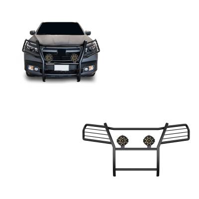 Black Horse Off Road - Black Horse 17H01MA-PLB Black Grille Guard w/LED for 16-19 Honda Ridgeline