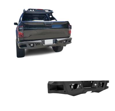 Black Horse Off Road - Black Horse ARB-NITI-KIT Armour HD Black Rear Bumper for 16-24 Nissan Titan XD