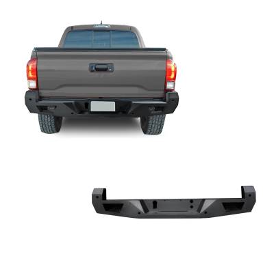 Black Horse Off Road - Black Horse ARB-TA16 Armour HD Black Rear Bumper for 16-23 Toyota Tacoma