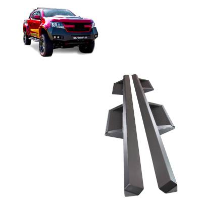 Black Horse Off Road - Black Horse IM-GMCACC Impact Heavy Duty Drop Side Steps Black Colorado/Canyon