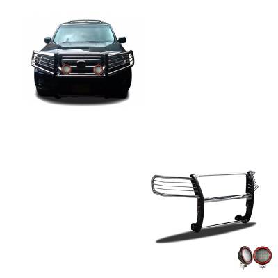 Black Horse Off Road - Black Horse 17H151402MSS-PLFR SS Grille Guard w/LED for 16-22 Honda Pilot