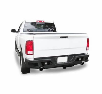 Black Horse Off Road - Black Horse ARB-RA20-KIT Amour Rear Bumper Kit Blk for 09-24 RAM 1500/2500/3500