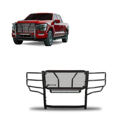 Black Horse Off Road - Black Horse RU-FOF116-B-K1 Black Rugged-HD Grille Guard for 21-25 Ford F150