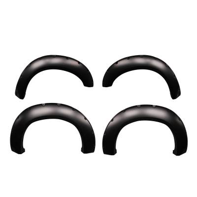 Black Horse Off Road - Black Horse FPSFO17 FENDER FLARES RIVETED Style Black for 07-13 Toyota Tundra