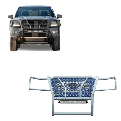 Black Horse Off Road - Black Horse RU-NIFR22-B-K1 Black HD Guard w/20" LED for 22-25 Nissan Frontier
