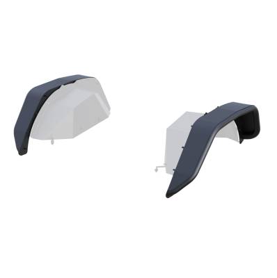 Black Horse Off Road - Black Horse TFFG20R Matte Black Rear Fender Flares for 20-25 Jeep Gladiator JT