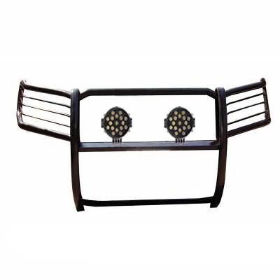 Black Horse Off Road - Black Horse 17TL26MA-PLB Black Grille Guard w/LED for 01-07 Toyota Highlander