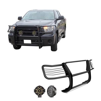 Black Horse Off Road - Black Horse 17TS27MA-PLB Black Grille Guard w/LED for 04-06 Toyota Tundra