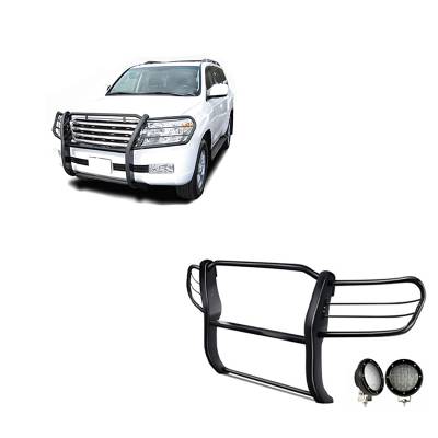 Black Horse Off Road - Black Horse 17SG598MA-PLFB Black Grille Guard w/LED for 98-07 Land Cruiser