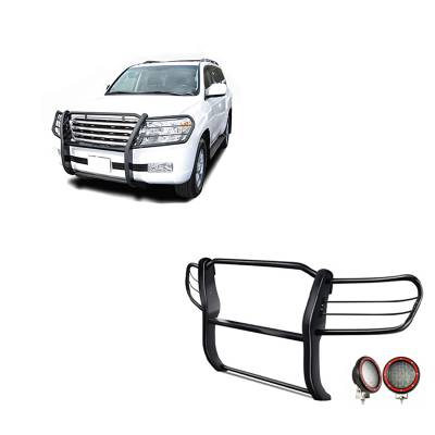 Black Horse Off Road - Black Horse 17SG598MA-PLFR Black Grille Guard w/LED 98-07 Toyota Land Cruiser