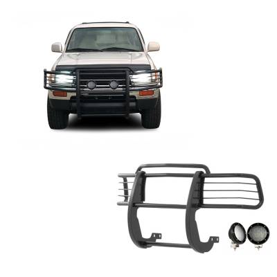 Black Horse Off Road - Black Horse 17T80202MA-PLFB Black Grille Guard w/LED for 4Runner/Tacoma