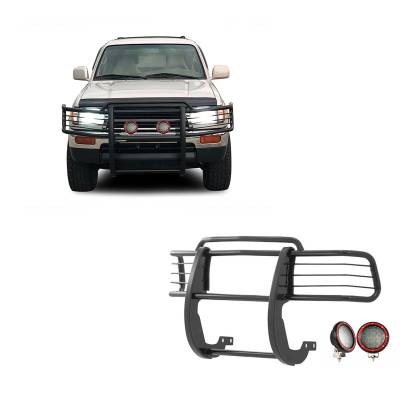 Black Horse Off Road - Black Horse 17T80202MA-PLFR Black Grille Guard w/LED for 4Runner/Tacoma