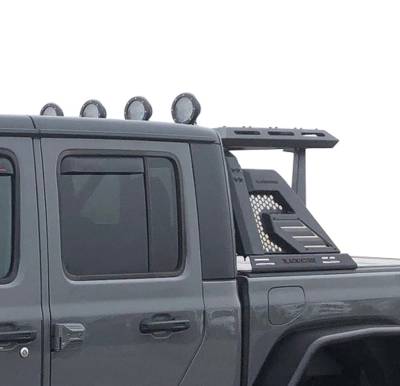 Black Horse Off Road - Black Horse AR2-01BA1-PLFB Armour-II Roll Bar 5.3" for Silverado/Sierra/Tundra