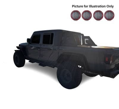 Black Horse Off Road - Black Horse AR2-09B-PLFR Armour-II Roll Bar Kit 5.3" for 19-25 Gladiator JT