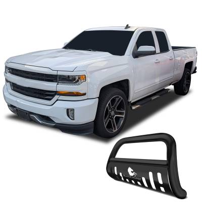 Black Horse Off Road - Black Horse BB037415A-SP Black Bull Bar for 19-25 Sierra/Silverado 1500