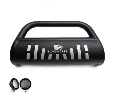 Black Horse Off Road - Black Horse BB030709A-SP-PLFB Black Bull Bar w/5.3"LED for 15-22 Colorado/Canyon