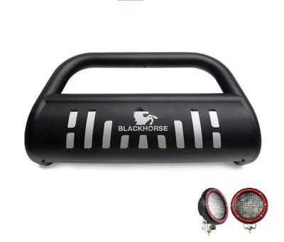 Black Horse Off Road - Black Horse BB030709A-SP-PLFR Black Bull Bar w/5.3"LED for 15-22 Colorado/Canyon