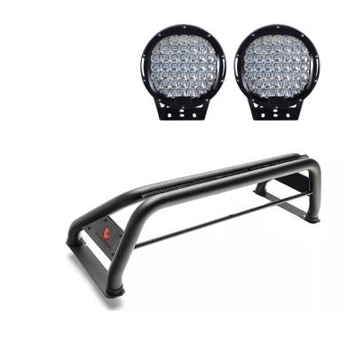 Black Horse Off Road - Black Horse RB003BK-PL69B Roll Bar Kit w/9" LED Black Colorado/Canyon/Tacoma